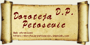 Doroteja Petošević vizit kartica